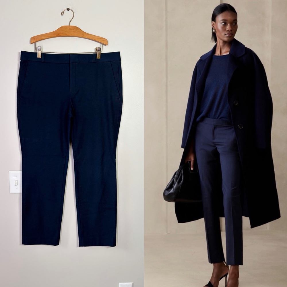 Banana Republic Navy Slim Cropped pants
